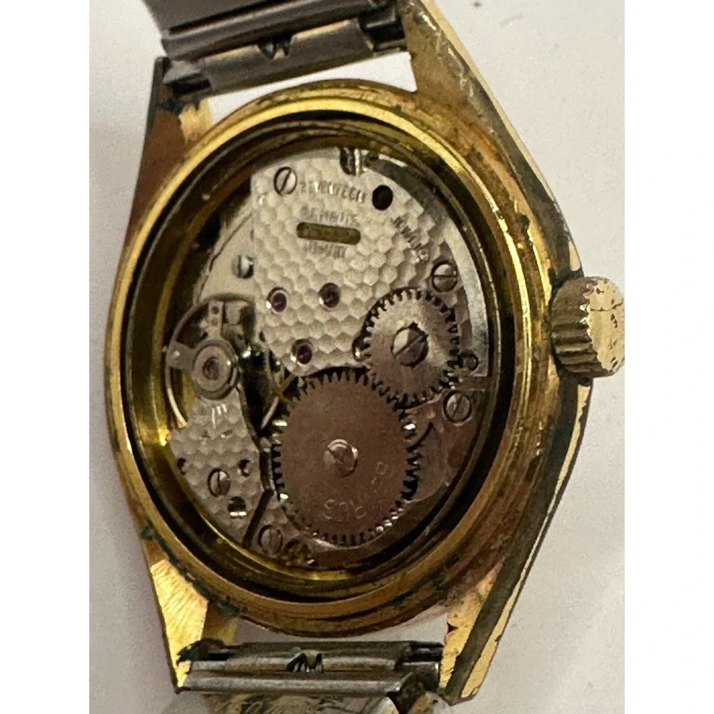 Benrus Vintage 17 Jewels Manual Wind Mens Gold Plated‎ Watch 35MM 6.5